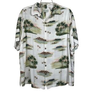 Caribbean Hawaiian shirt men’s 3XB 
tropical print palm trees